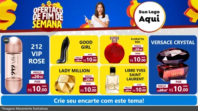 Modelo de TV para TV Horizontal com o tema Ofertaço de Fim de Semana para Perfumes