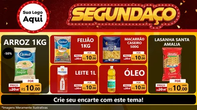 Modelo de TV para TV Horizontal com o tema Segundaço para Supermercado