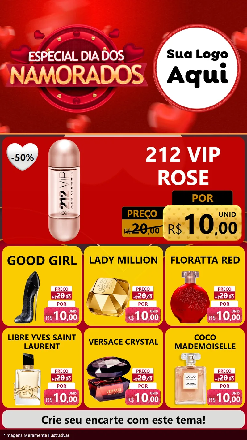 Modelo de Rede Social para Stories com o tema Especial Dia Dos Namorados para Perfumes