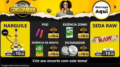 Modelo de TV para TV Horizontal com o tema Mês Especial do Consumidor para Tabacaria