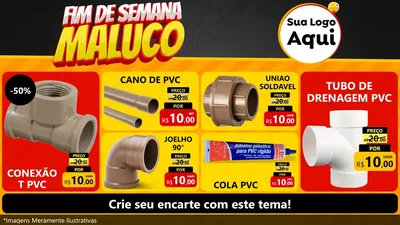 Modelo de TV para TV Horizontal com o tema Final de Semana Maluco para Tubos e conexões