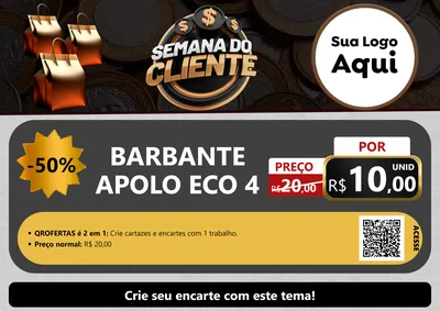 Modelo de Cartaz para Cartaz A4 Horizontal com o tema Semana do Cliente para Armarinho e Aviamentos