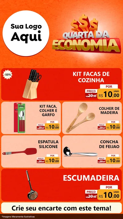 Modelo de TV para TV Vertical com o tema Quarta da Economia para Utilidades Domésticas