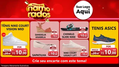 Modelo de TV para TV Horizontal com o tema Semana dos namorados para Calçados