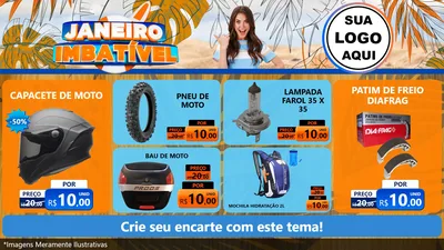 Modelo de TV para TV Horizontal com o tema Janeiro Imbatível para Moto peças