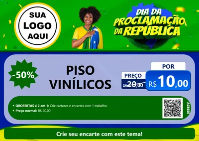 Modelo de Cartaz para Cartaz A4 Horizontal com o tema Dia Da Proclamação Da República para Material para Construção