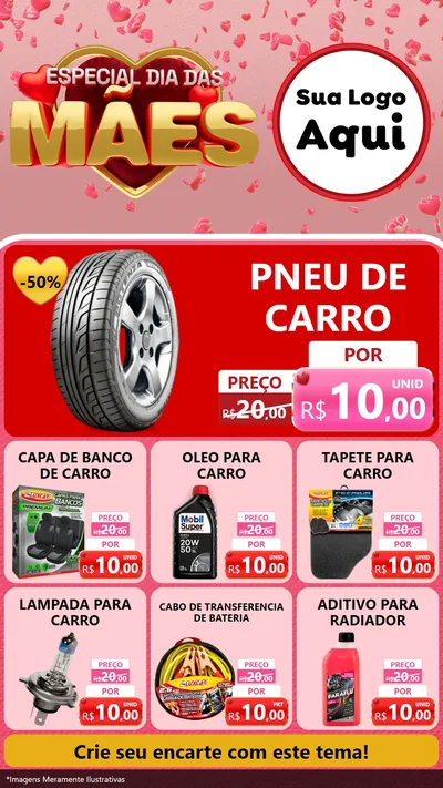 Modelo de Rede Social para Stories com o tema Especial Dia Das Mães para Auto peças