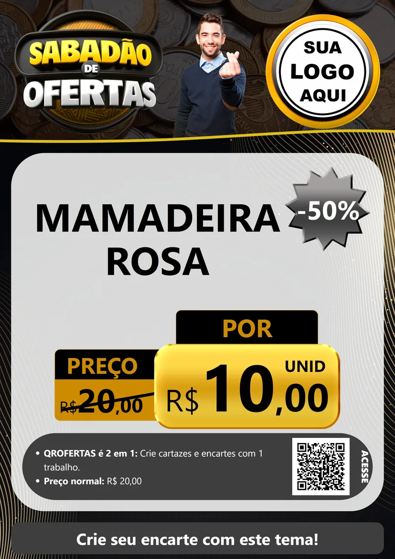 Modelo de Cartaz para Cartaz A4 Vertical com o tema Sabadão de Ofertas para Bebês