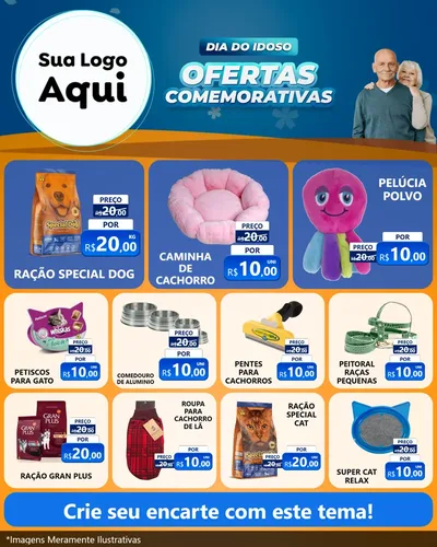 Modelo de Rede Social para Feed Instagram com o tema Dia do Idoso