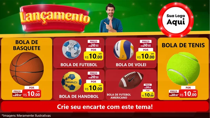 Modelo de TV para TV Horizontal com o tema Lançamento para Artigos Esportivos