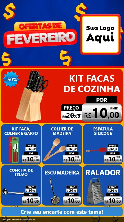 Modelo de Rede Social para Stories com o tema Ofertas de Fevereiro para Utilidades Domésticas