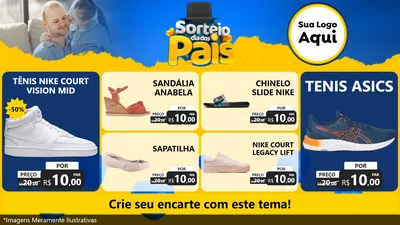 Modelo de TV para TV Horizontal com o tema Sorteio Dia Dos Pais para Calçados