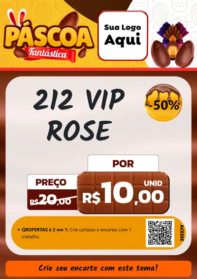 Modelo de Cartaz para Cartaz A4 Vertical com o tema Páscoa Fantástica para Perfumes