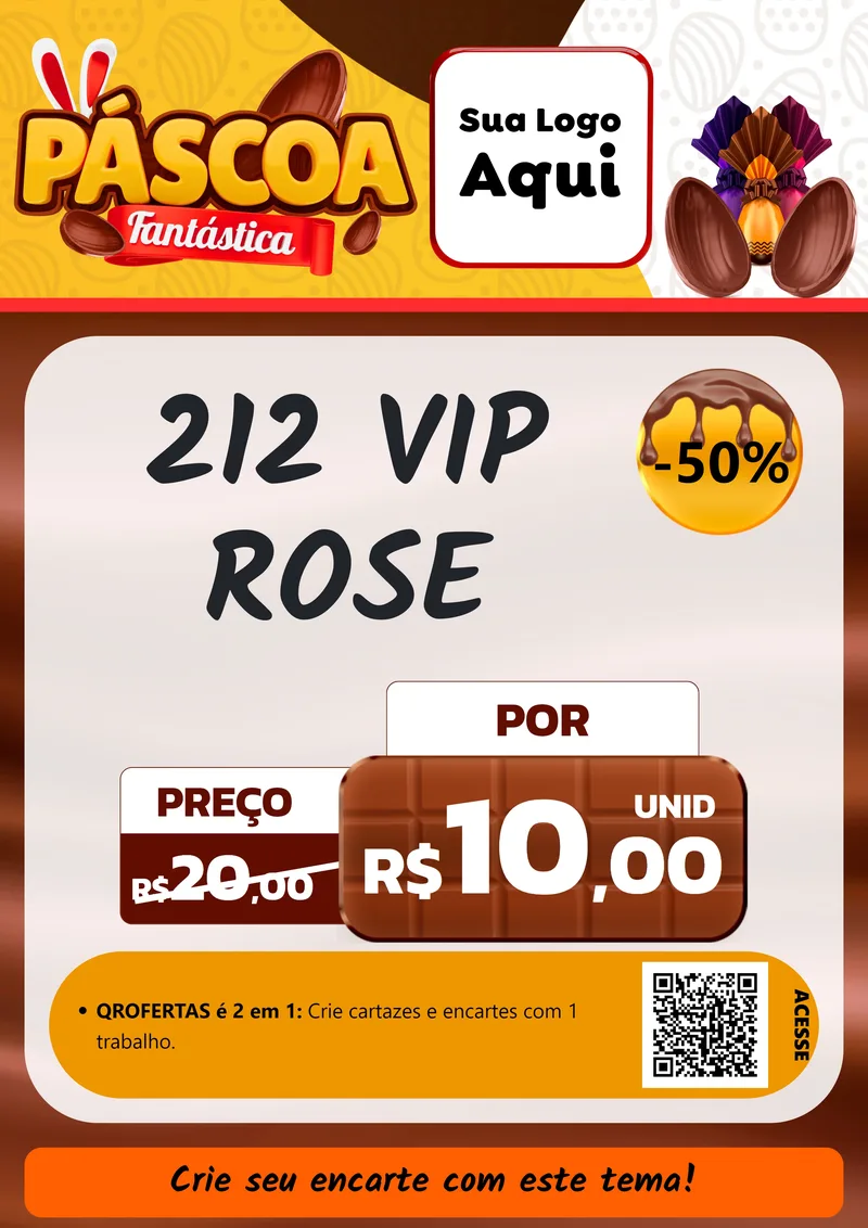 Modelo de Cartaz para Cartaz A4 Vertical com o tema Páscoa Fantástica para Perfumes