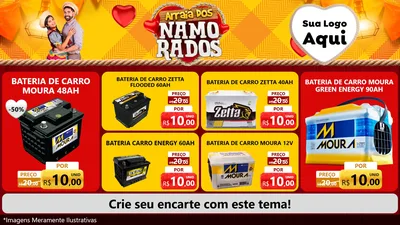 Modelo de TV para TV Horizontal com o tema Arraiá dos Namorados para Baterias Elétricas