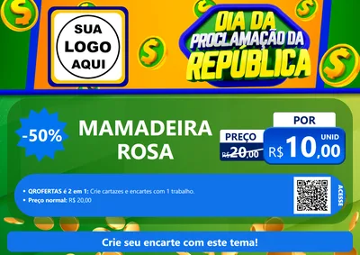 Modelo de Cartaz para Cartaz A4 Horizontal com o tema Dia Da Proclamação da República para Bebês
