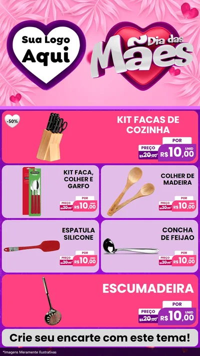 Modelo de TV para TV Vertical com o tema Dia das Mães para Utilidades Domésticas