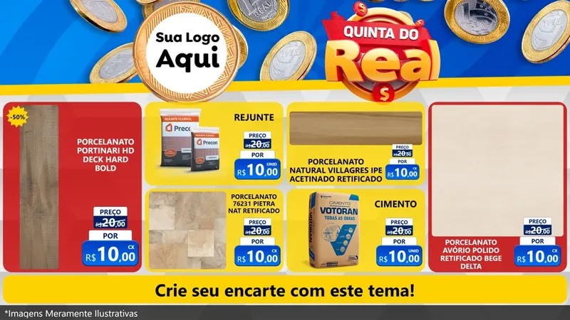 Modelo de TV para TV Horizontal com o tema Quinta do Real para Pisos e revestimentos