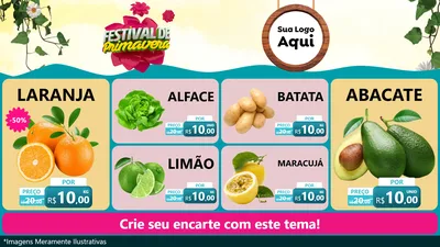 Modelo de TV para TV Horizontal com o tema Festival de Primavera para Hortifrúti