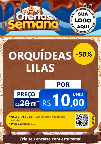 Modelo de Cartaz para Cartaz A4 Vertical com o tema Ofertas da Semana - Páscoa para Floricultura e jardim