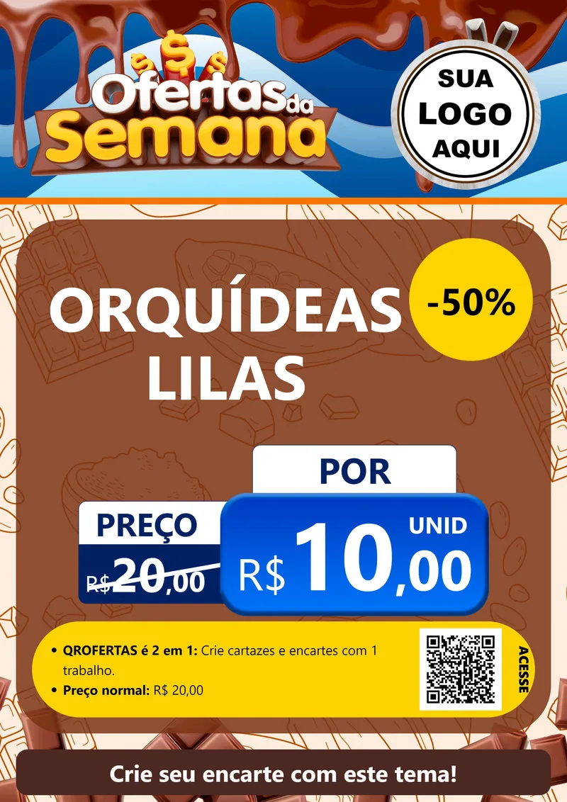 Modelo de Cartaz para Cartaz A4 Vertical com o tema Ofertas da Semana - Páscoa para Floricultura e jardim