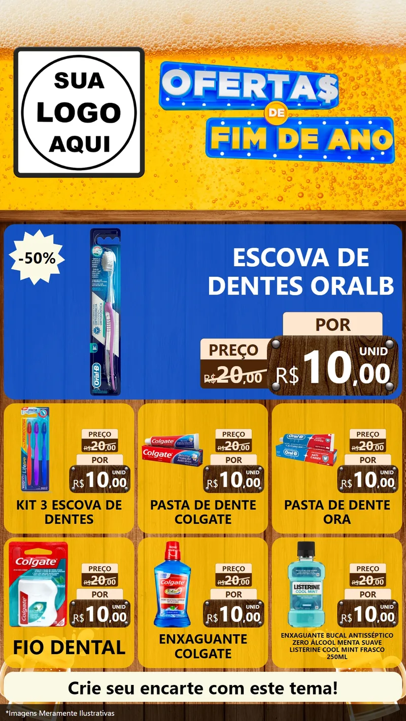 Modelo de Rede Social para Stories com o tema Ofertas de Fim de Ano para Higiene Pessoal