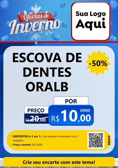 Modelo de Cartaz para Cartaz A4 Vertical com o tema Ofertas de Inverno para Higiene Pessoal