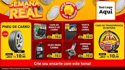 Modelo de TV para TV Horizontal com o tema Semana do Real para Auto peças