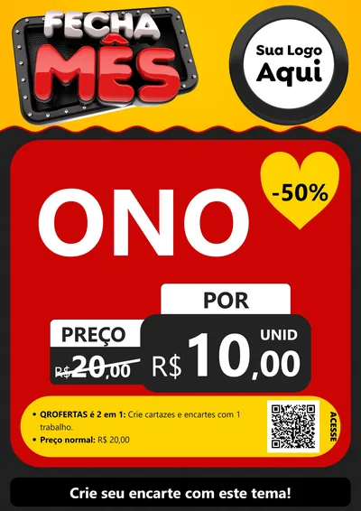 Modelo de Cartaz para Cartaz A4 Vertical com o tema Fecha Mês para Óticas