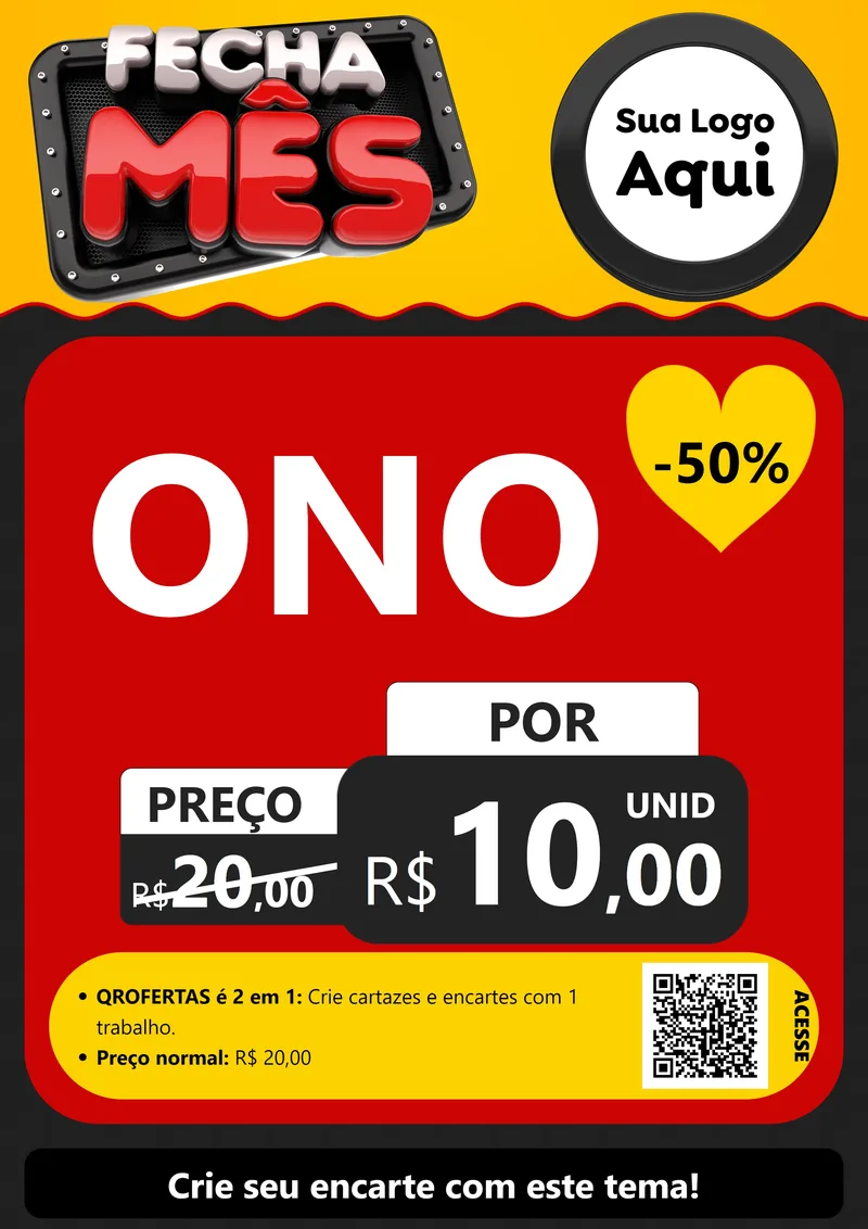 Modelo de Cartaz para Cartaz A4 Vertical com o tema Fecha Mês para Óticas