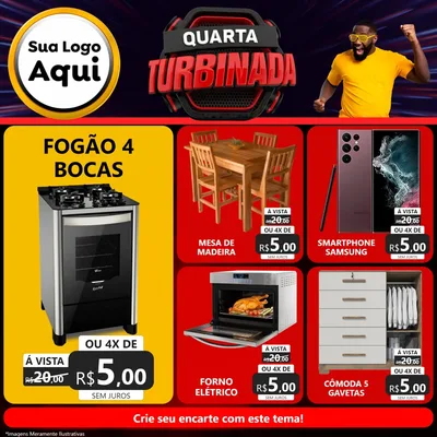 Modelo de Rede Social para Feed Facebook com o tema Quarta Turbinada para Móveis e Eletro