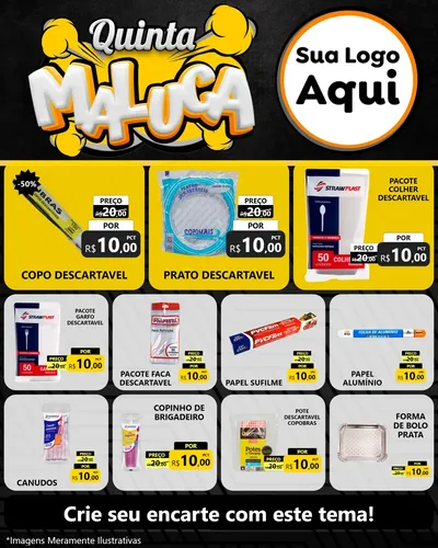 Modelo de Rede Social para Feed Instagram com o tema Quinta Maluca para Embalagens