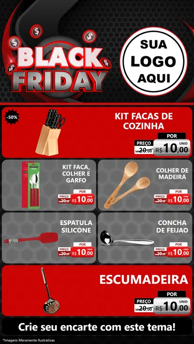 Modelo de TV para TV Vertical com o tema Black Friday para Utilidades Domésticas