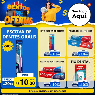Modelo de Rede Social para Feed Facebook com o tema Sextou de Ofertas para Higiene Pessoal