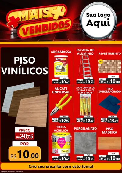 Modelo de Encarte para Encarte A4 Vertical com o tema Mais Vendidos para Material para Construção