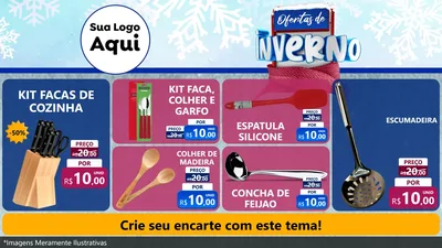 Modelo de TV para TV Horizontal com o tema Ofertas de Inverno para Utilidades Domésticas