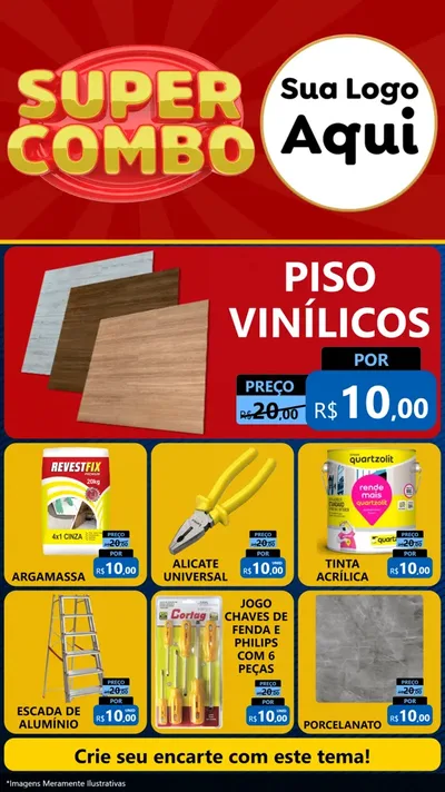 Modelo de Rede Social para Stories com o tema Super Combo para Material para Construção