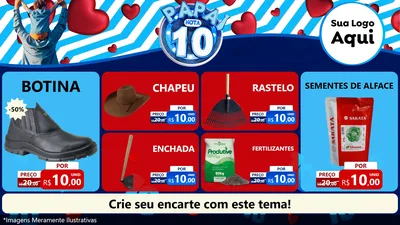 Modelo de TV para TV Horizontal com o tema Papai Nota 10 para Agropecuária