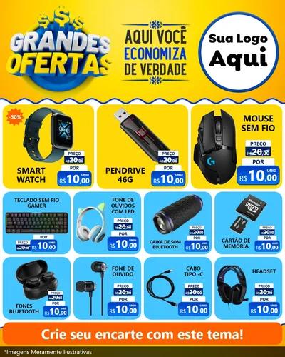 Modelo de Rede Social para Feed Instagram com o tema Grandes Ofertas para Informática