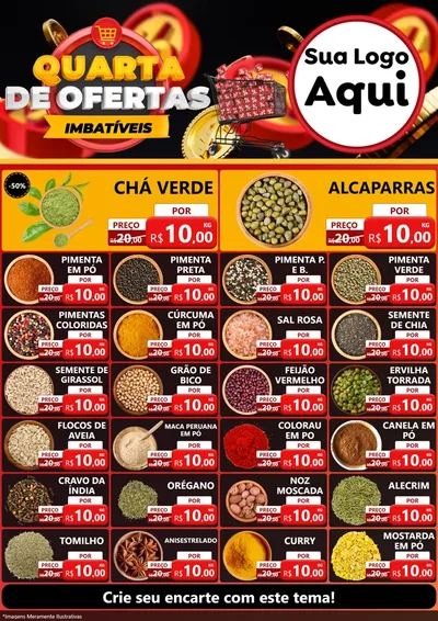 Modelo de Encarte para Encarte A4 Vertical com o tema Quarta de Ofertas Imbatíveis para Produtos Naturais