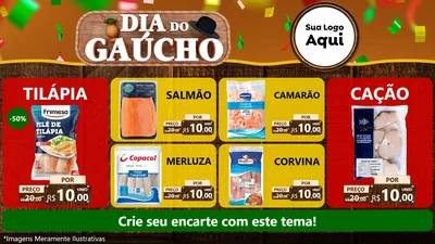Modelo de TV para TV Horizontal com o tema Dia do Gaúcho para Peixaria