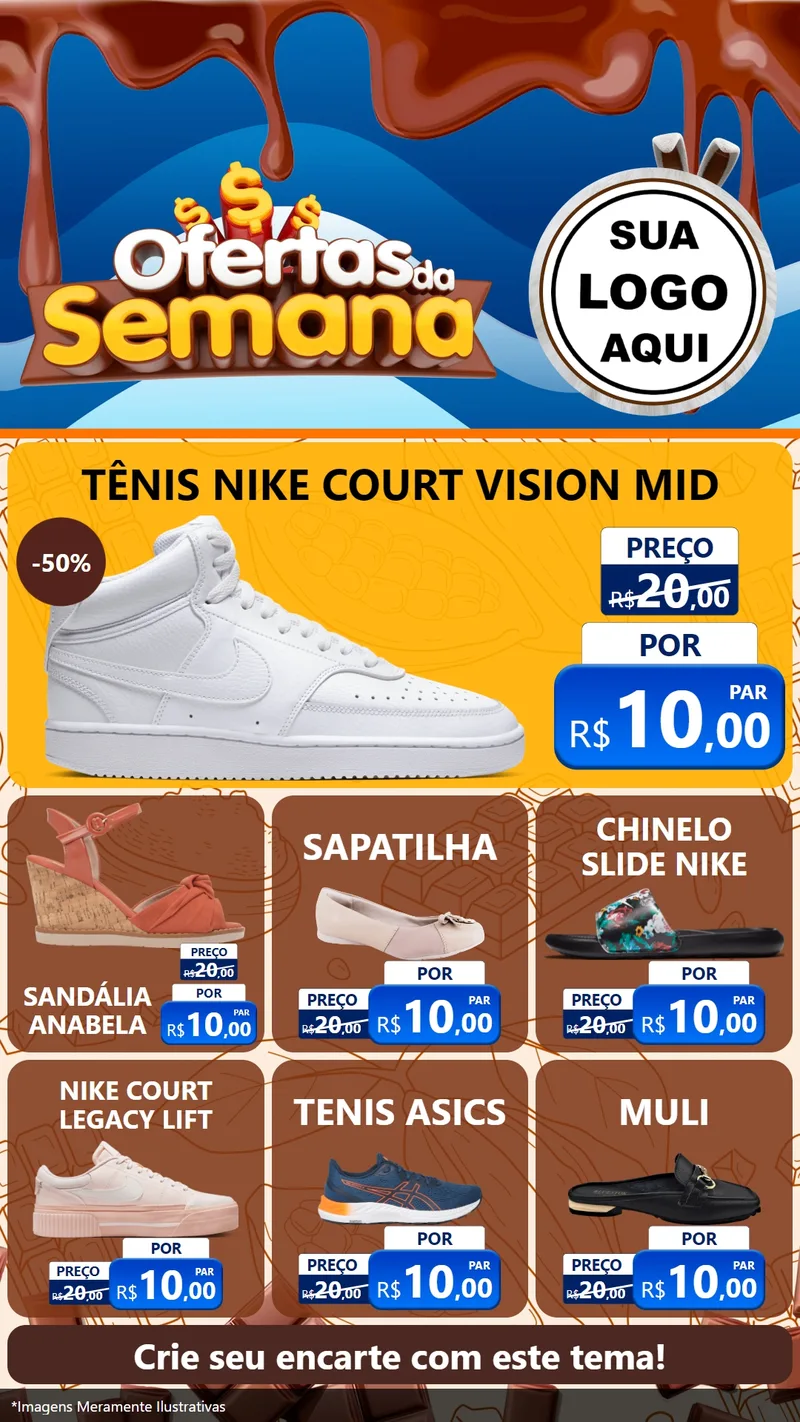 Modelo de Rede Social para Stories com o tema Ofertas da Semana - Páscoa para Calçados