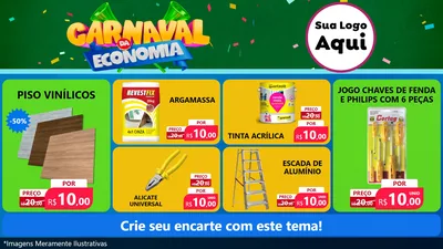 Modelo de TV para TV Horizontal com o tema Carnaval da Economia para Material para Construção
