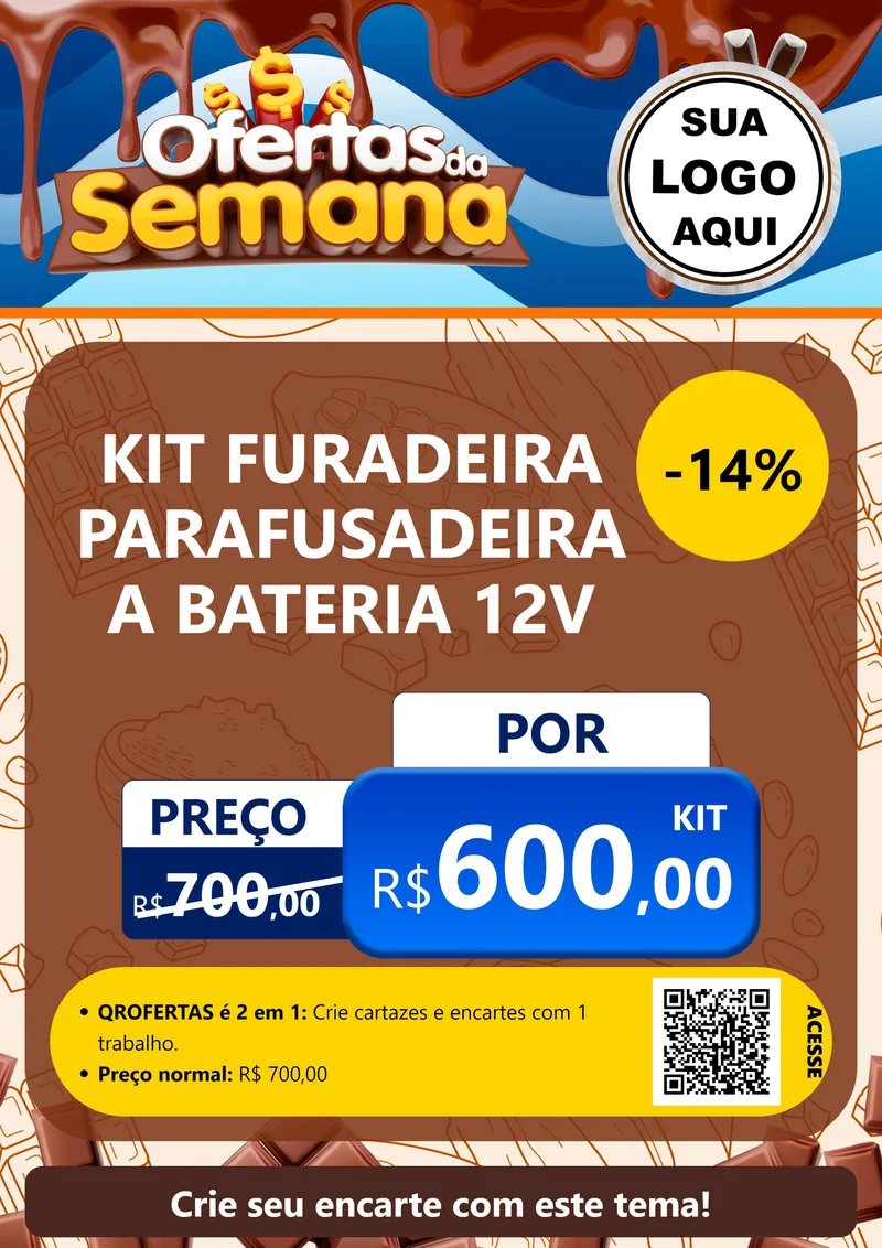 Modelo de Cartaz para Cartaz A4 Vertical com o tema Ofertas da Semana - Páscoa para Maquinas e Ferramentas