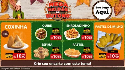 Modelo de TV para TV Horizontal com o tema Mega Saldão de Outono para Salgadaria