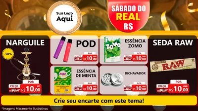 Modelo de TV para TV Horizontal com o tema Sábado do Real para Tabacaria