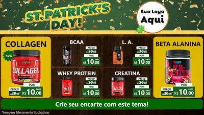 Modelo de TV para TV Horizontal com o tema St Patriks Day para Suplementos alimentares