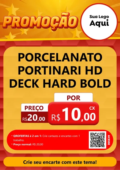 Modelo de Cartaz para Cartaz A4 Vertical com o tema Promoção para Pisos e revestimentos