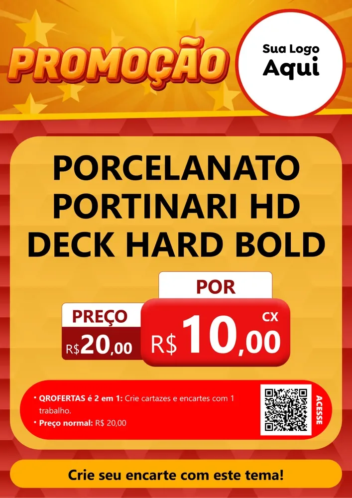 Modelo de Cartaz para Cartaz A4 Vertical com o tema Promoção para Pisos e revestimentos