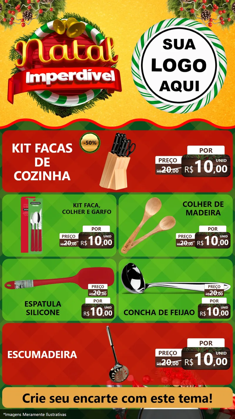 Modelo de TV para TV Vertical com o tema Natal Imperdível para Utilidades Domésticas